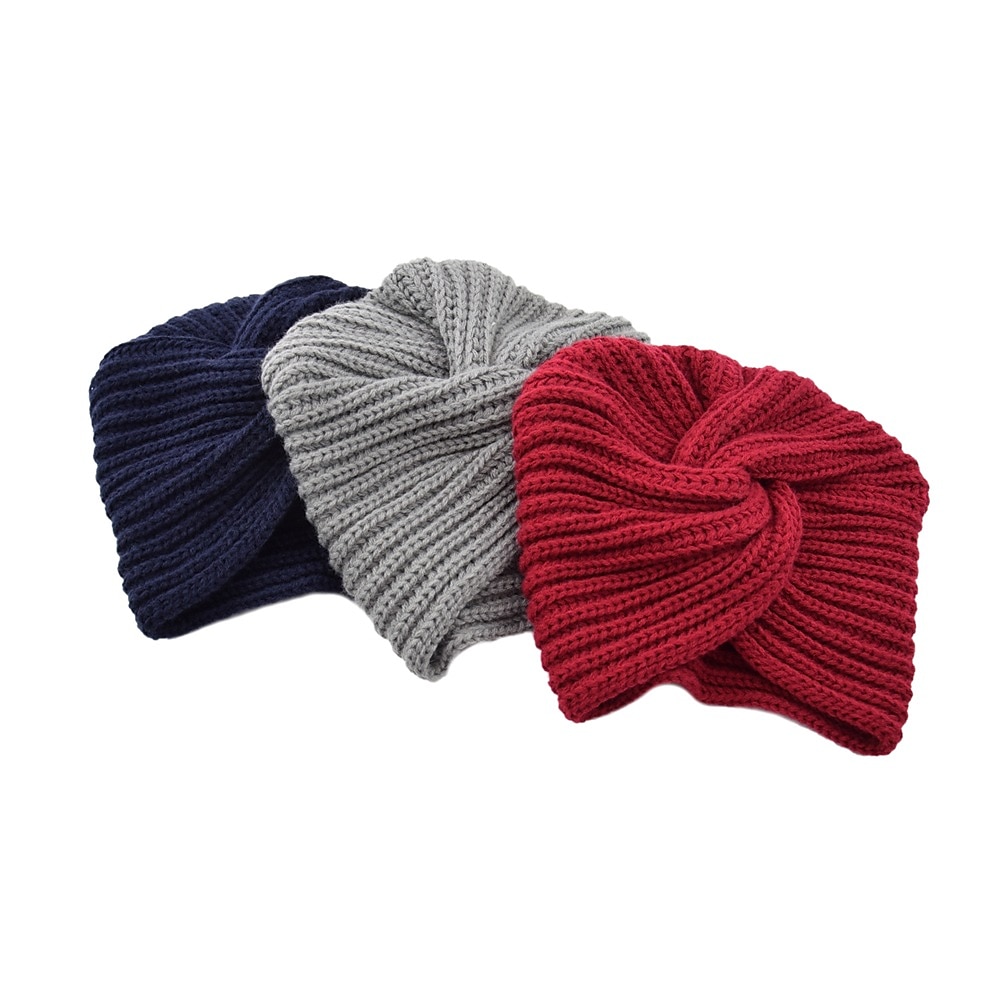 muslim inner hijab caps bohemia turban cross wrap head indian hat knitting hijab bonnet turbante cap for women wear 2025 - $8.49 –P6