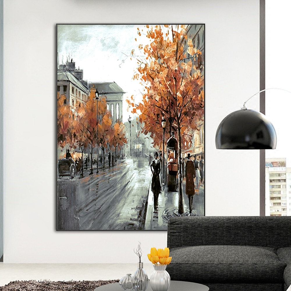 Mintura Handmade City Landscape Oil Painting On Canvas Wall Art Decoration Modern Abstract Picture For Home Decor Rolled Frameless Unstretched Painting 2025 - $69.99 –P4