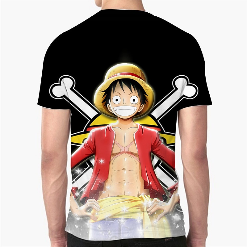One Piece Monkey D. Luffy T-skjorte Anime Tegneserie Animé 3D 3D Harajuku Graphic Til Par Herre Dame Voksne Tilbake til Skolen 3D-utskrift 2025 - $17.99 –P4