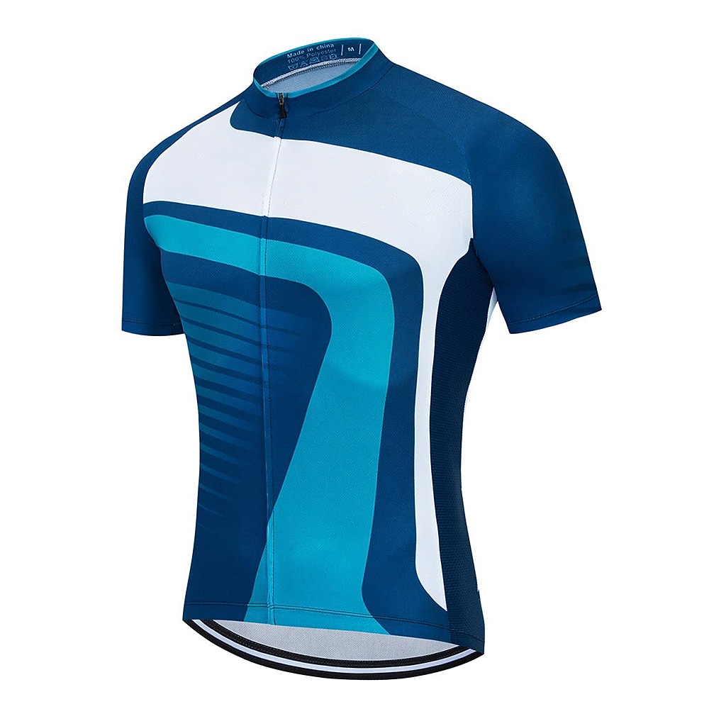 Per uomo Maglia da ciclismo con pantaloncini Manica Corta Mountain Bike MTB Ciclismo su strada Estate Primavera Blu Giallo Rosso A righe Bicicletta Cuscinetto 3D Asciugatura Rapida Tasca Posteriore del 2026 a $41.99 –P9