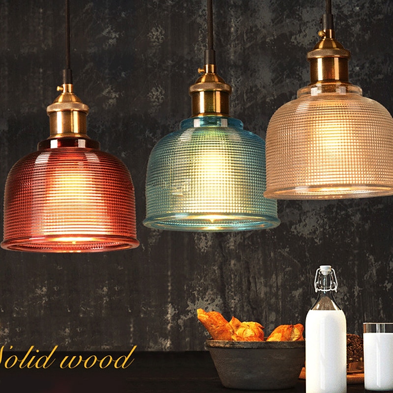 14,5 cm lampada a sospensione design singolo led vetro rame stile vintage elettrolitico stile nordico 220-240v del 2025 a $93.99 –P3