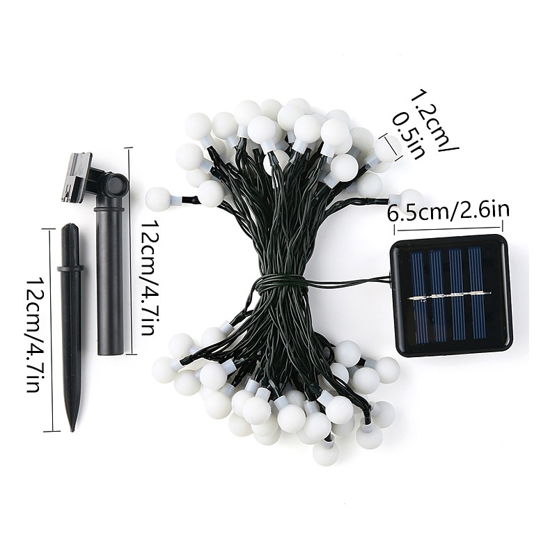 Outdoor Solar String Light Solar LED String Lights Matte Bulb Warm White Colorful White 8 Mode Outdoor Waterproof 7M 50LEDs Fairy Lights Christmas Wedding Holiday Decoration Lights Garden Light 2025 - $29.99 –P2