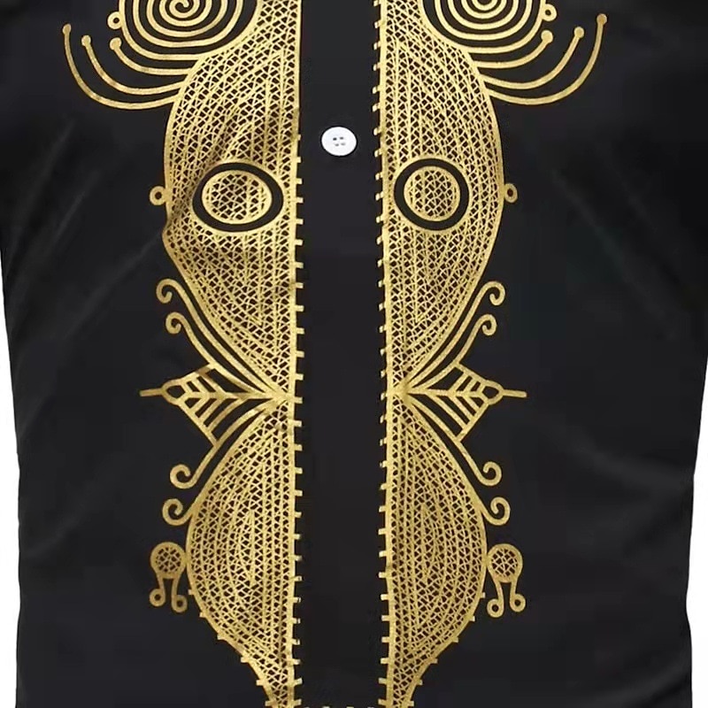 Herren Hemd Moderne afrikanische Outfits Afrikanischer Druck Dashiki Maskerade Erwachsene Hemd Party 2025 - $45.99 –P13