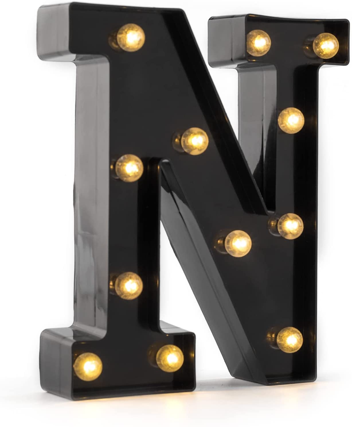 lettere a led luci 26 alfabeto & lampade arabe decorative nere a batteria per feste di matrimonio, compleanno, casa, bar (nero freddo) di nuova concezione del 2025 a $11.99 –P19