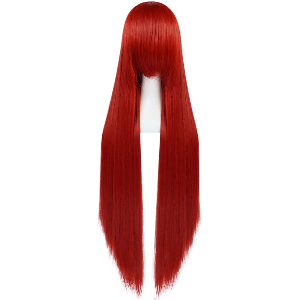 Parrucca Lunga Verde Scuro di 100 cm con Frangia Parrucca Liscia Cosplay per Donne Ragazze Uomini Ragazzi Parrucca di Capelli Sintetici Costume per Anime Parrucche di Halloween Parrucche per il del 2025 a $31.99 –P13