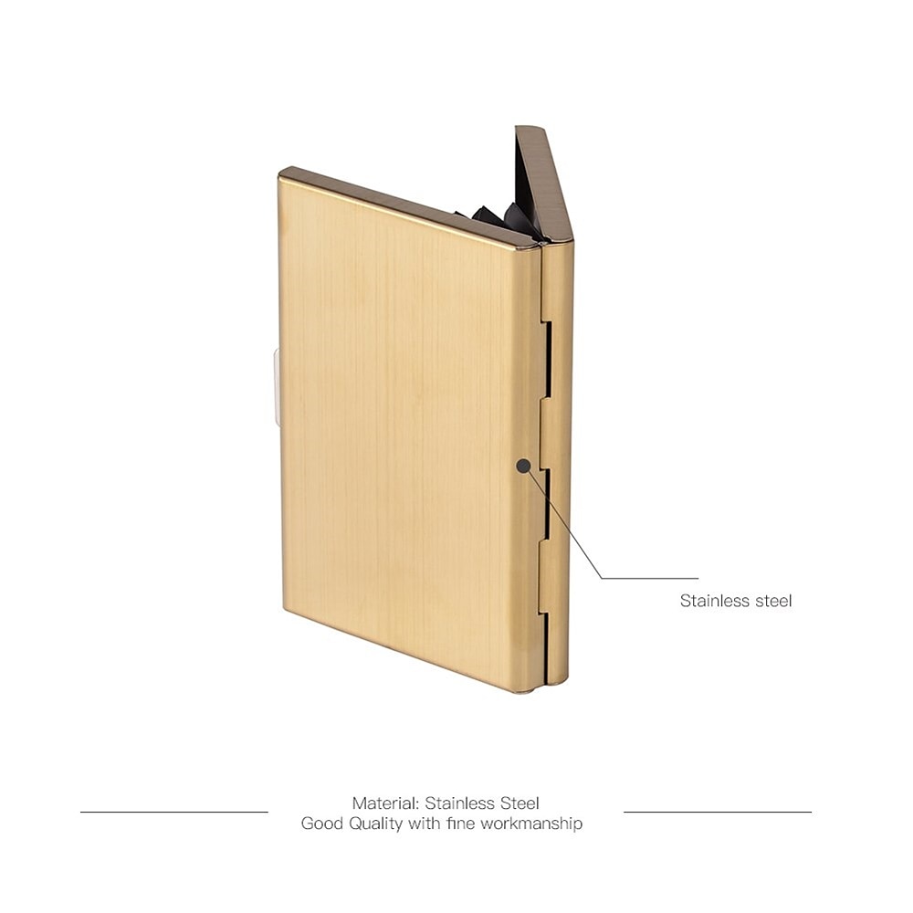 Credit Card Holder Stainless Steel Credit Card Case Metal ID Card Holder RFID Wallets Business Card Holder for Women or Men 2025 - $11.99 –P5