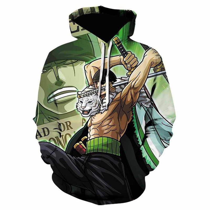One Piece Opice D. Luffy Roronoa Zoro Kapuce Anime Animák Anime 3D 3D Harajuku Grafika Pro Pro páry Pánské Dámské Dospělé Zpátky do školy 3D tisk 2025 - $32.99 –P1