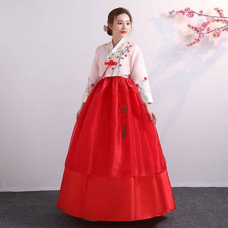 Mulheres Vestidos Hanbok Tradicional Coreano Baile de Máscaras Adulto Blusa Saia Festa de 2025 por $86.99 –P7