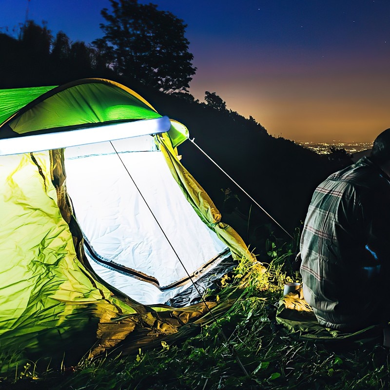 LED Camping Light Outdoor Inflatable Tube Light Portable Foldable USB Interface Tube Light Outdoor Emergency Travel Hiking Camping Tent Light Emergency Lighting 2025 - $30.99 –P9