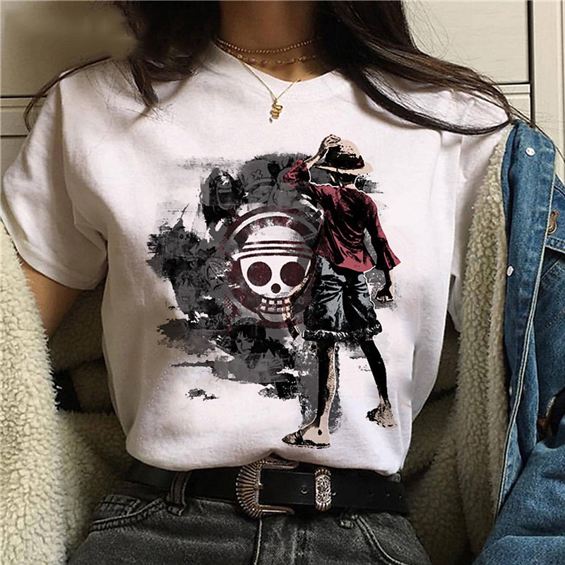 One Piece Monkey D. Luffy Roronoa Zoro T-shirt Anime Cartoon Anime Harajuku Graphic Kawaii For Couple's Men's Women's Adults' Back To School Hot Stamping 2025 - $17.49 –P4
