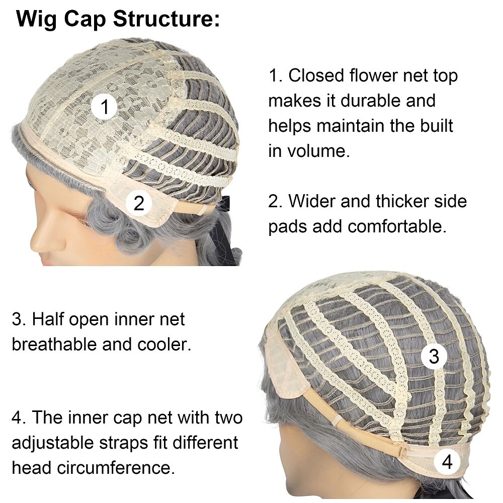 Hair Grey Colonial Wig Mens Powdered Wig for Cosplay Judge Lawyer Wig Funny Wigs  Wigs 2026 - $21.99 –P5