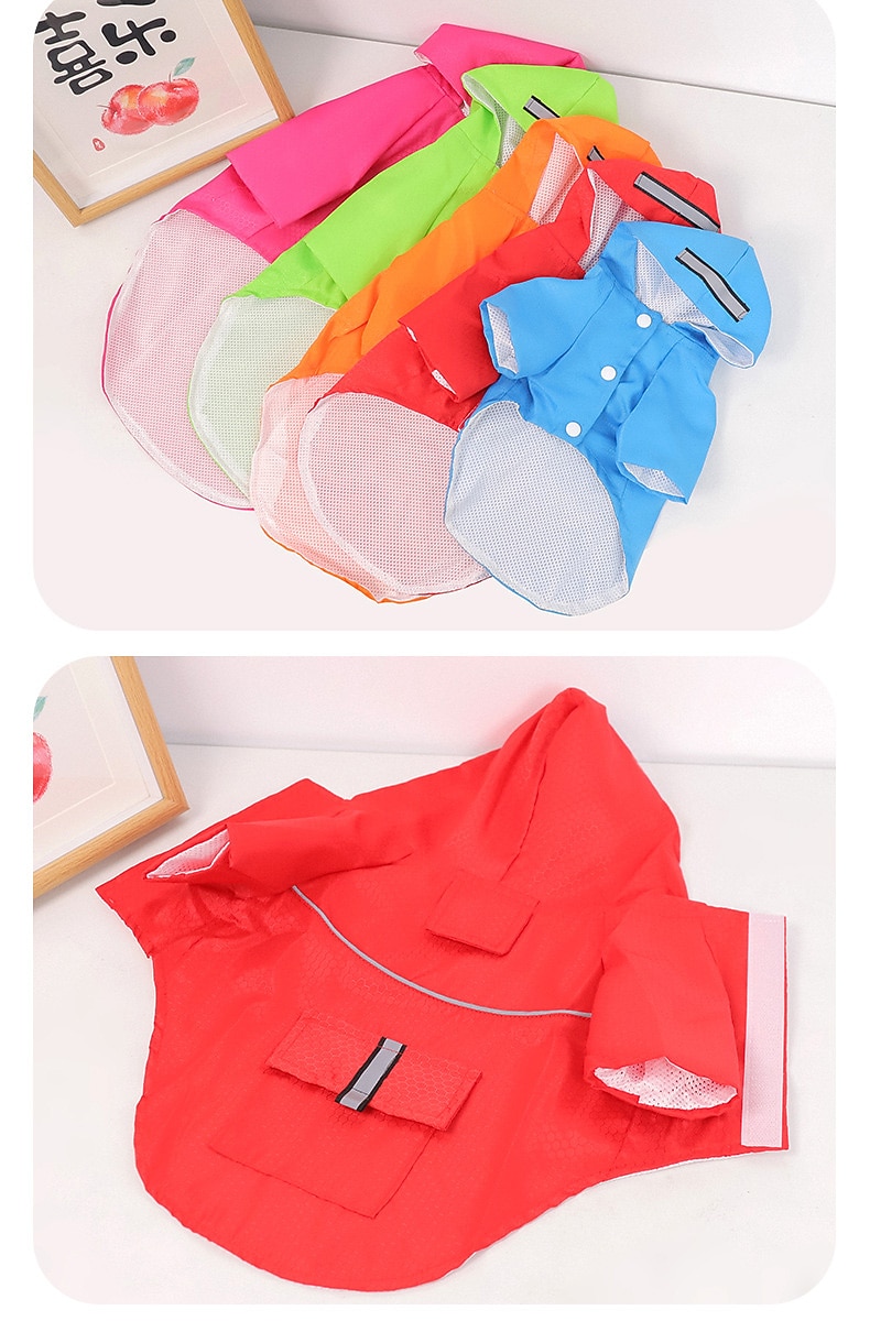 Cachorros Gatos Capa de Chuva Jaqueta de Chuva Moda Clássico Reflector Prova-de-Água Macio Lavável Confortável Ao ar livre Casual / Diário Roupas para cães for Bichon Frise Pomerânia Animais de de 2025 por $15.99 –P5