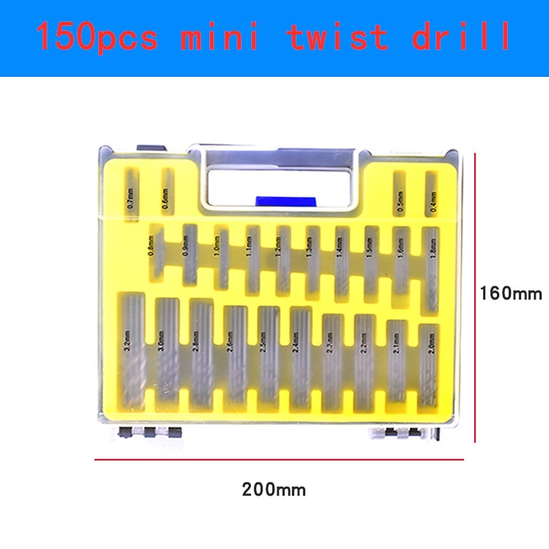 150PCS 0.4-3.2mm HSS Mini Micro Power Drill Bit Set Small Precision Hot Selling 150PC Mini Twist Drill Blow Molding Box 2025 - $22.99 –P3