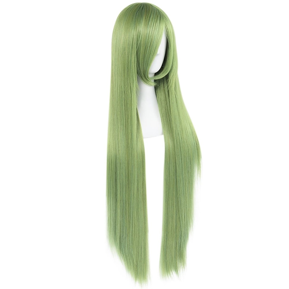 Parrucca Lunga Verde Scuro di 100 cm con Frangia Parrucca Liscia Cosplay per Donne Ragazze Uomini Ragazzi Parrucca di Capelli Sintetici Costume per Anime Parrucche di Halloween Parrucche per il del 2025 a $31.99 –P9