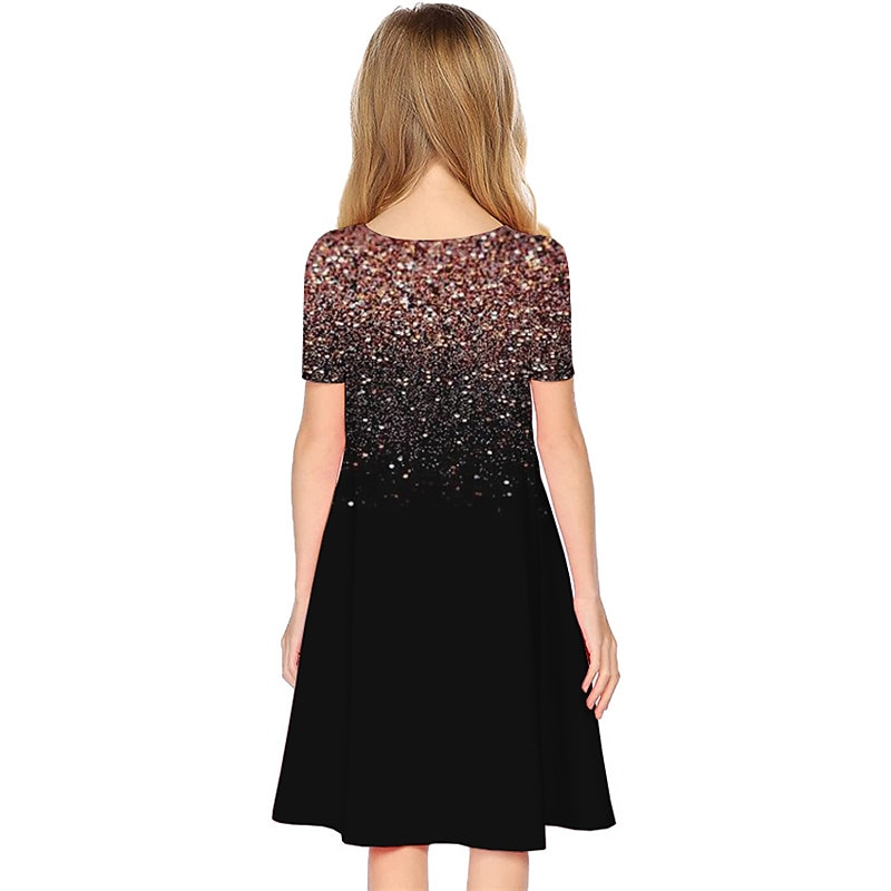 Mädchen' 3D Graphic Kleid Kurzarm 3D-Druck Sommer Frühling Urlaub Täglich Festtage Kuschelig Brautkleider schlicht Süß kinderkleidung 3-12 Jahre A Linie Kleid Übers Knie Regular Fit 2026 - $15.99 –P1