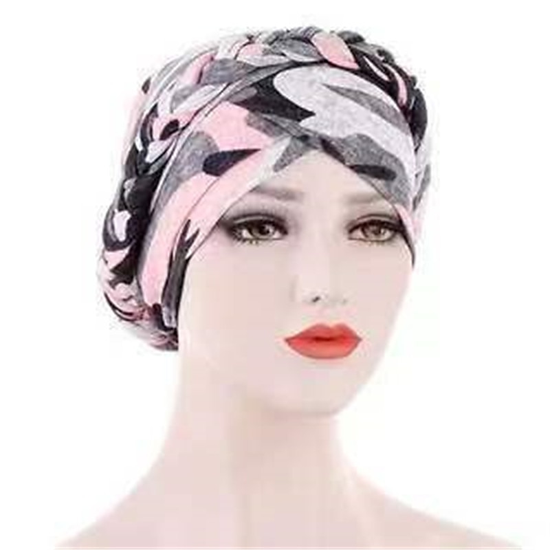 Lenço de turbante muçulmano com estampa de algodão para mulheres bonés islâmicos internos hijab lenços de cabeça de envoltório árabe femme musulman turbante mujer de 2025 por $11.99 –P7