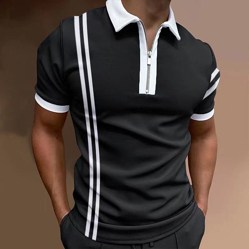 Ανδρικά Φανέλα POLO Quarter Zip Polo Εξόδου πουκάμισα γκολφ Απορρίπτω Τρίμηνο φερμουάρ Κοντομάνικο Αθλήματα Υψηλής Ποιότητας Ριγέ Τρίμηνο φερμουάρ Ανοιξη καλοκαίρι Λεπτό 2026 - $17.99 –P7