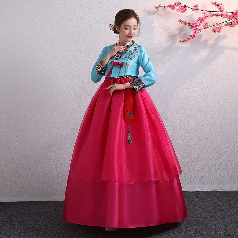 Mulheres Vestidos Hanbok Tradicional Coreano Baile de Máscaras Adulto Blusa Saia Festa de 2025 por $86.99 –P8
