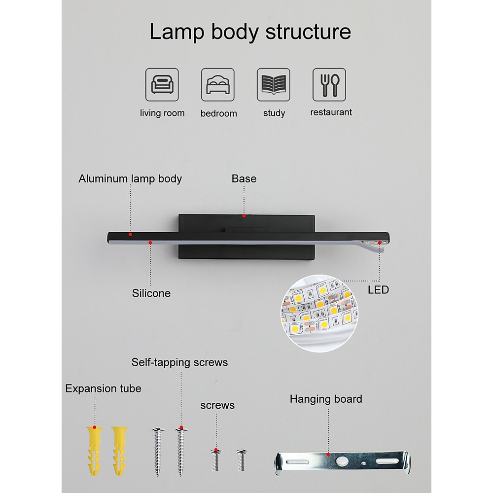 1-Light 330 Degree Wall Light LED Angle Adjustable Rotary LED Wall Lamp Modern Household Indoor LED Wall Lamp 2025 - $56.99 –P3