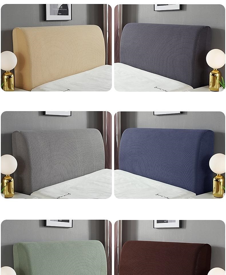 Housse de tête de lit extensible, housse de tête de lit jacquard élastique gris vert, housse de tête de lit anti-poussière pour chambre de 2025 ? $25.99 –P6