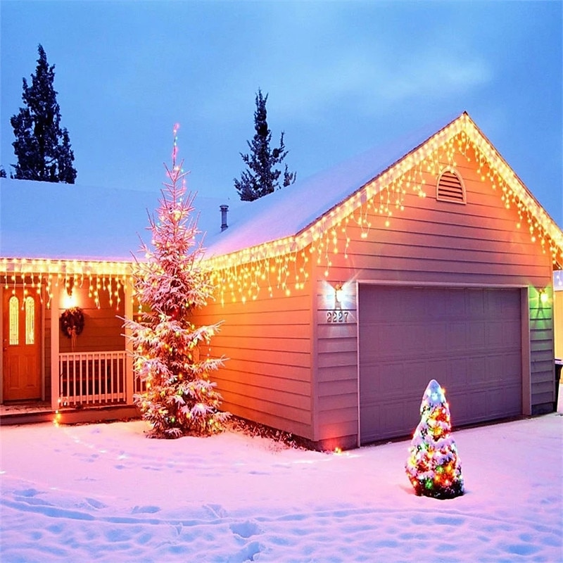 led rideau lumières solaire 3x0.5m 4mx0.6m 5x0.8 24v basse tension télécommande énergie solaire plug-in double usage guirlande lumineuse thanksgiving noël fête en plein air décoration de jardin de 2025 ? $39.99 –P11