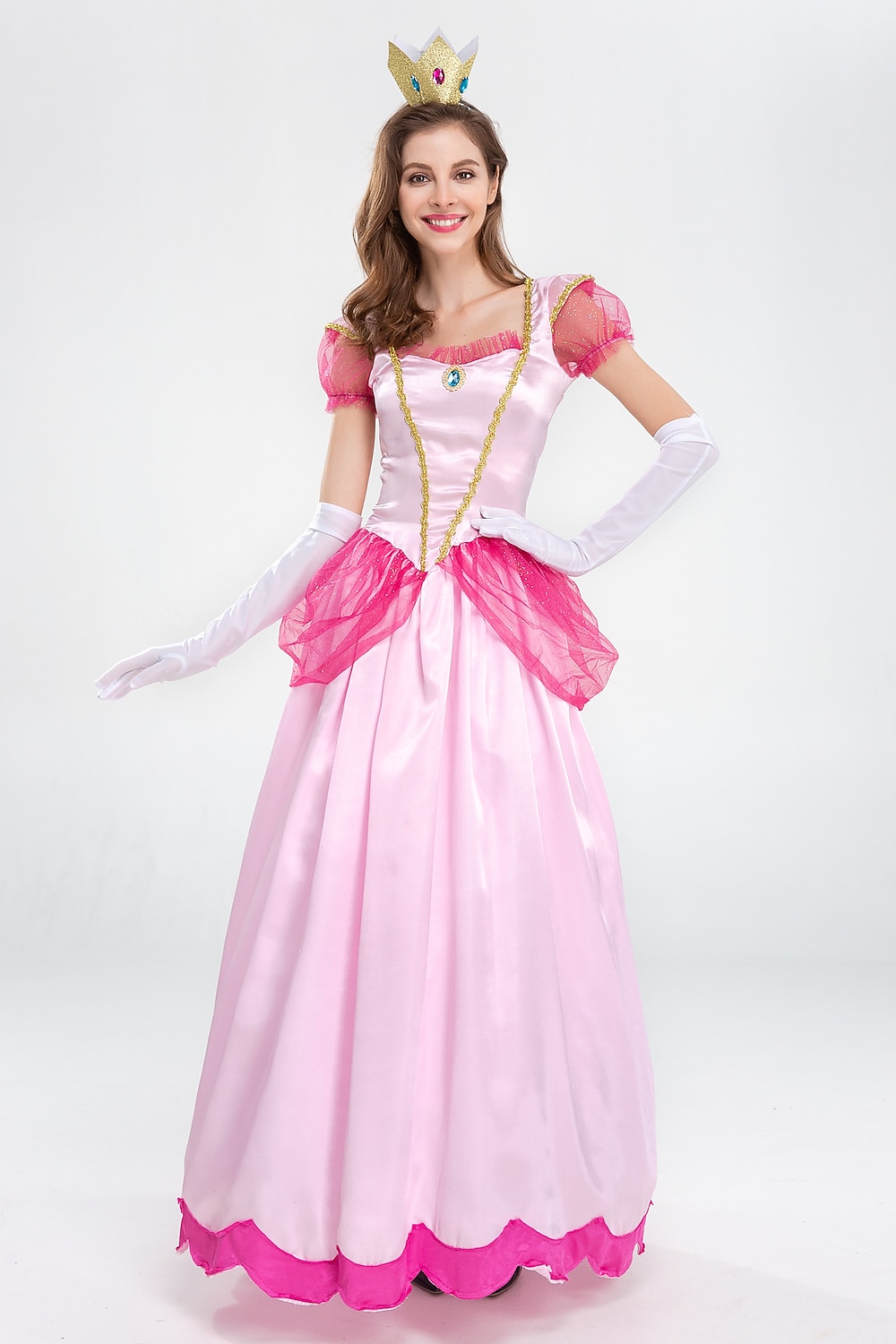Pohádkové Princezna Peach Cosplay kostým Prázdninové šaty Sladký Filmové kostýmy for Dámské Dospělé Plesová maškaráda loučení se svobodou nevěsty 2025 - $56.99 –P3