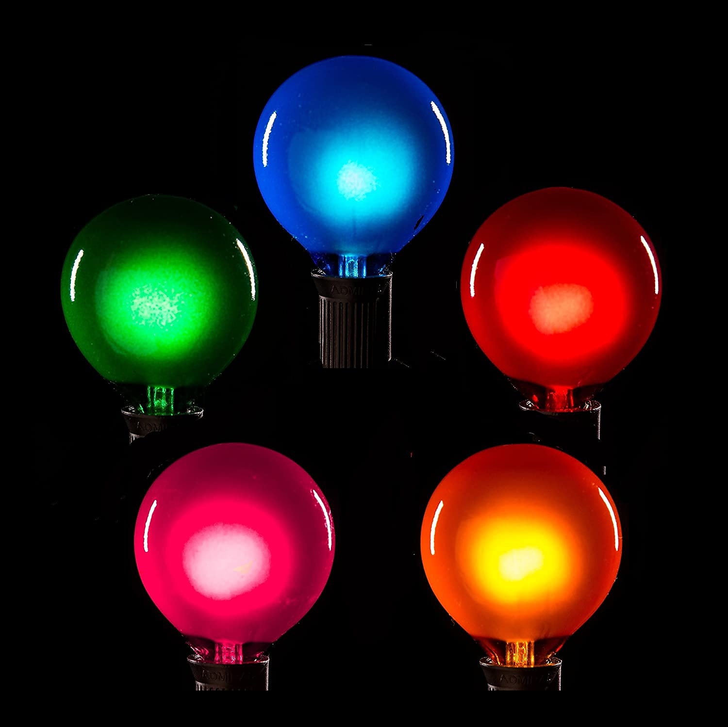 G40 Globe Patio String Lights Kültéri 7,62m/25FT 25 Átlátszó Többszínű G40 Izzókkal Függőleges Belső és Külső String Lámpák a Hátsó Kert Bistro Piac Kerti Parti Dekorációhoz Fekete Dróton 2026 - $62.99 –P16