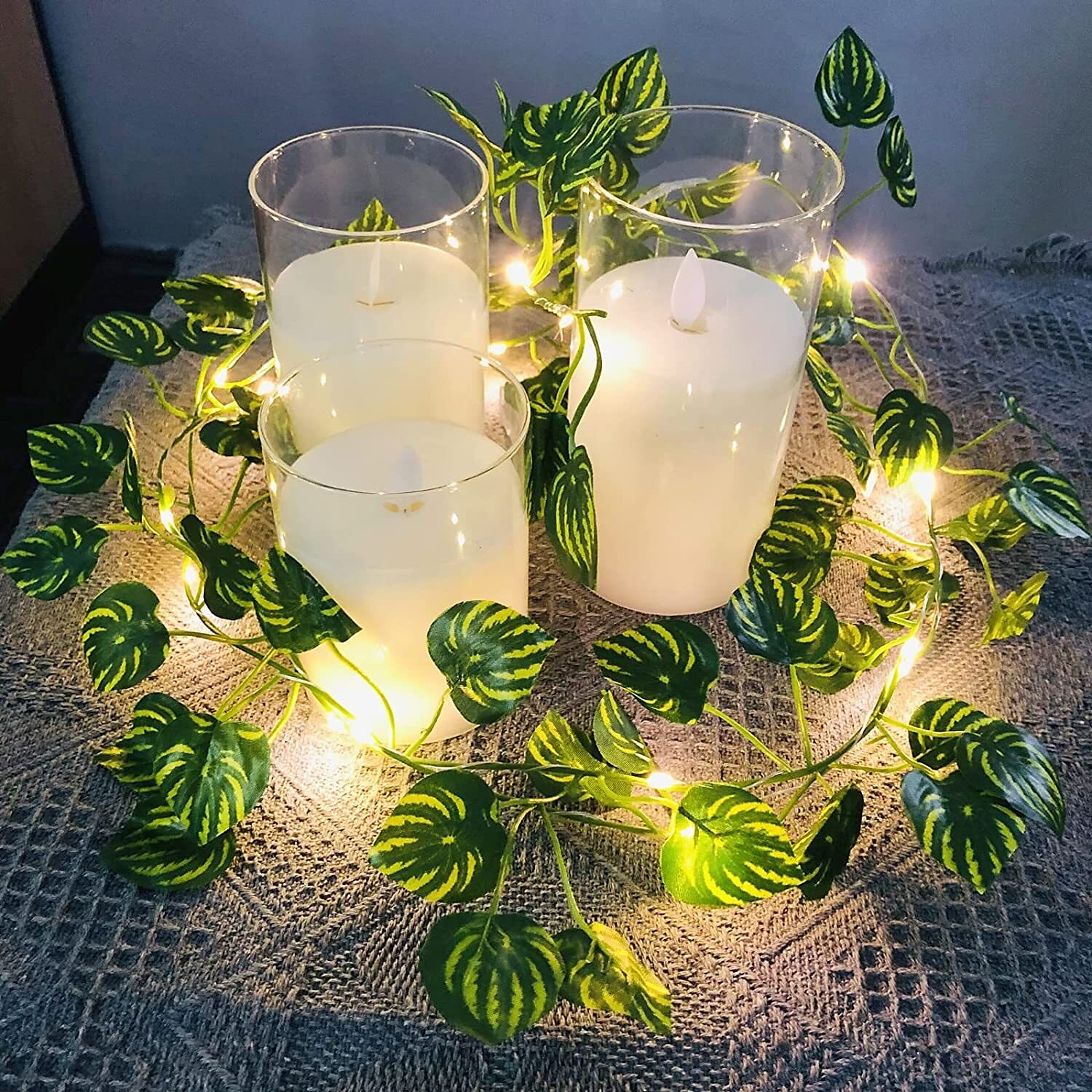 ghirlande solare de iederă artificială lumini suspendate pentru decorarea grădinii 2m 20 led-uri în aer liber ip65 frunze rezistente la apă lumini de zâne curte acasă balcon terasă vacanță nunta 2025 - $18.49 –P4