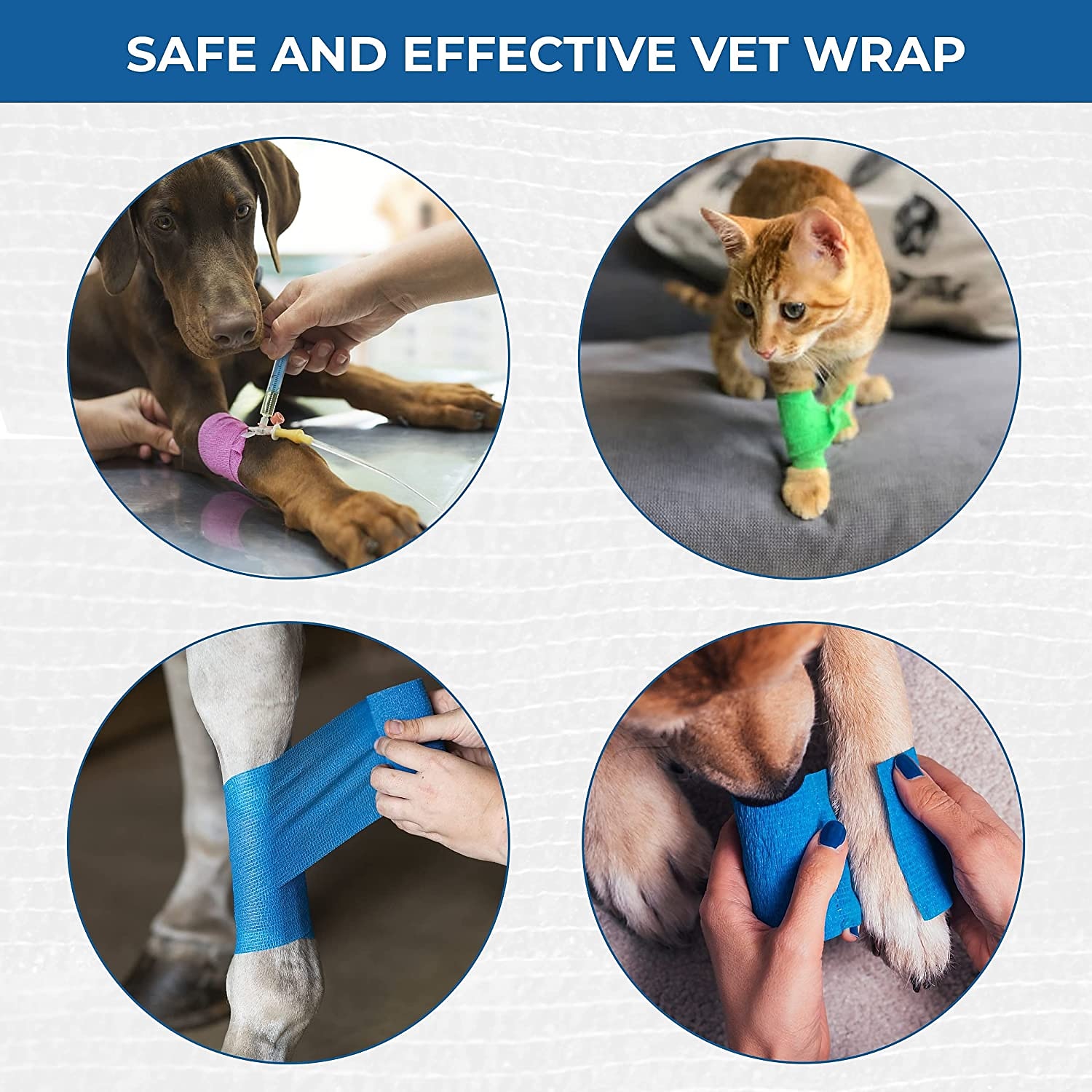 Self Adhesive Bandage Wrap Solid Colors Non-woven Breathable & Water-resistant Vet Wrap 5x450cm(2 Inch X 5 Yards) 2026 - $9.99 –P4