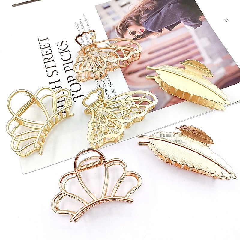 6 Pieces Metal Hair Claw Clips Hollow Jaw Barrettes Non-slip Hair Jaw Clamp ClipsHair Barrette for Fixing Hair for Women Girls Clip Hair Accessories Gift 2025 - $12.99 –P4