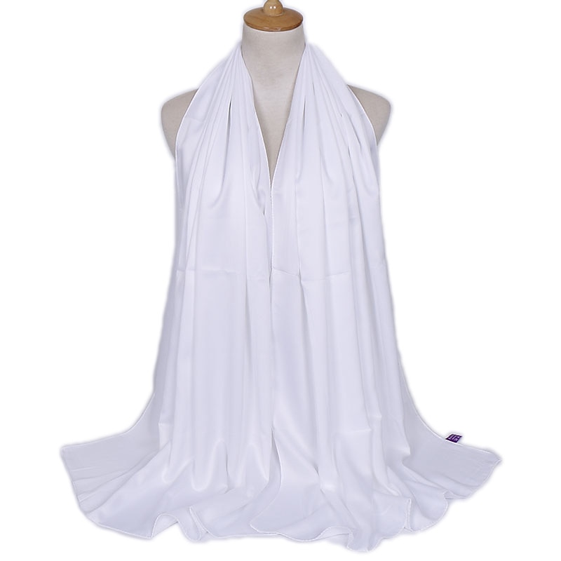 1 peça de luxo lenço de seda feminino lenço hijab longo xale muçulmano turbante bandana lenços de cetim envoltórios de cabeça de 2026 por $11.49 –P8