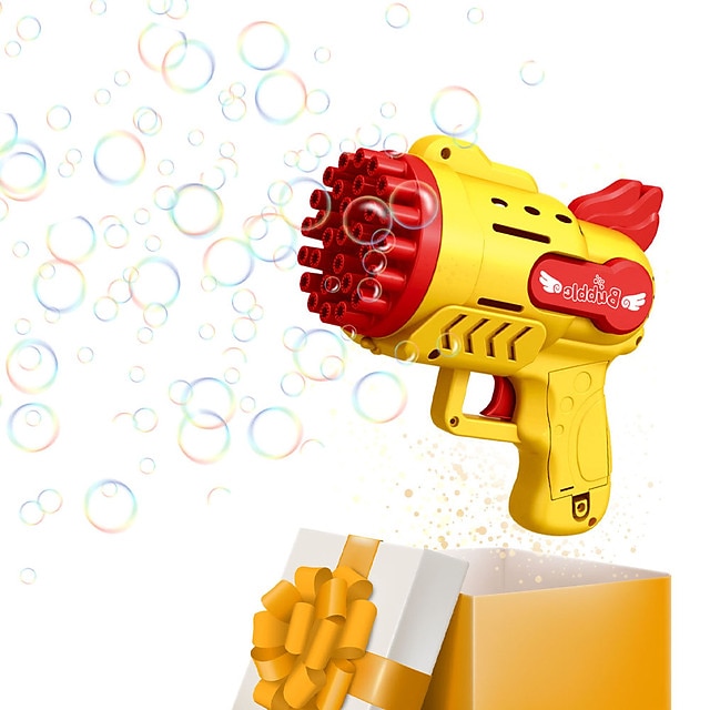 raket bubbelpistol 29 håls automatisk såpbubblor maskin utomhusleksak för barn födelsedagspresenter bröllopsfest sommarpojkar present 2025 - $21.99 –P8