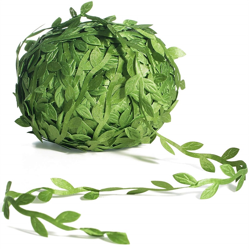 265 Ft Leaf Ribbon Artificial Vines Leaves String Trim Ribbon Wild Jungle Botanical Greenery for Baby Shower Party Wedding Home Wreaths & DIY Craft 2025 - $15.99 –P1
