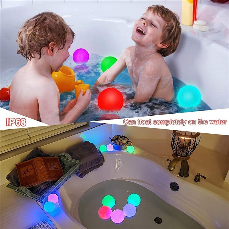 IP68 Rechargeable LED Floating Pool Light With RF Remote Color Changing Glowing Ball Dimmer Light for Yard Swimming Pool Pond Party Decoration Colorful Lighting 2025 - $16.99 –P14
