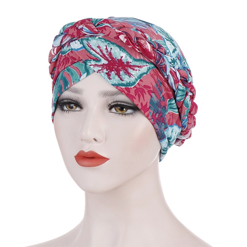 Lenço de turbante muçulmano com estampa de algodão para mulheres bonés islâmicos internos hijab lenços de cabeça de envoltório árabe femme musulman turbante mujer de 2025 por $11.99 –P11