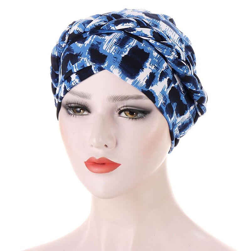 Lenço de turbante muçulmano com estampa de algodão para mulheres bonés islâmicos internos hijab lenços de cabeça de envoltório árabe femme musulman turbante mujer de 2025 por $11.99 –P5
