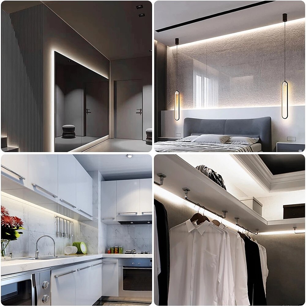 COB Flexible LED Strip Light High Density 5m 16.4FT Warm Cold White CRI 90+ 8mm Width Dimmable LED Ribbon for Bedroom Kitchen Home Indoor Decoration DC12V 2025 - $38.99 –P10
