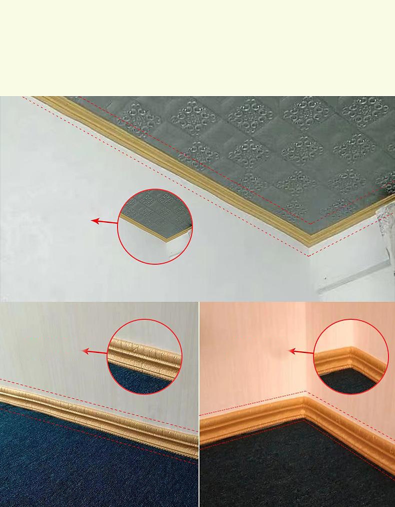 fantastici sfondi carta da parati in tinta unita bordo muro murale girovita buccia e bastone autoadesivo in pvc/vinile moderno adesivo da parete per camera 230 * 8 * 0,8 cm * 1 pz del 2025 a $13.99 –P6