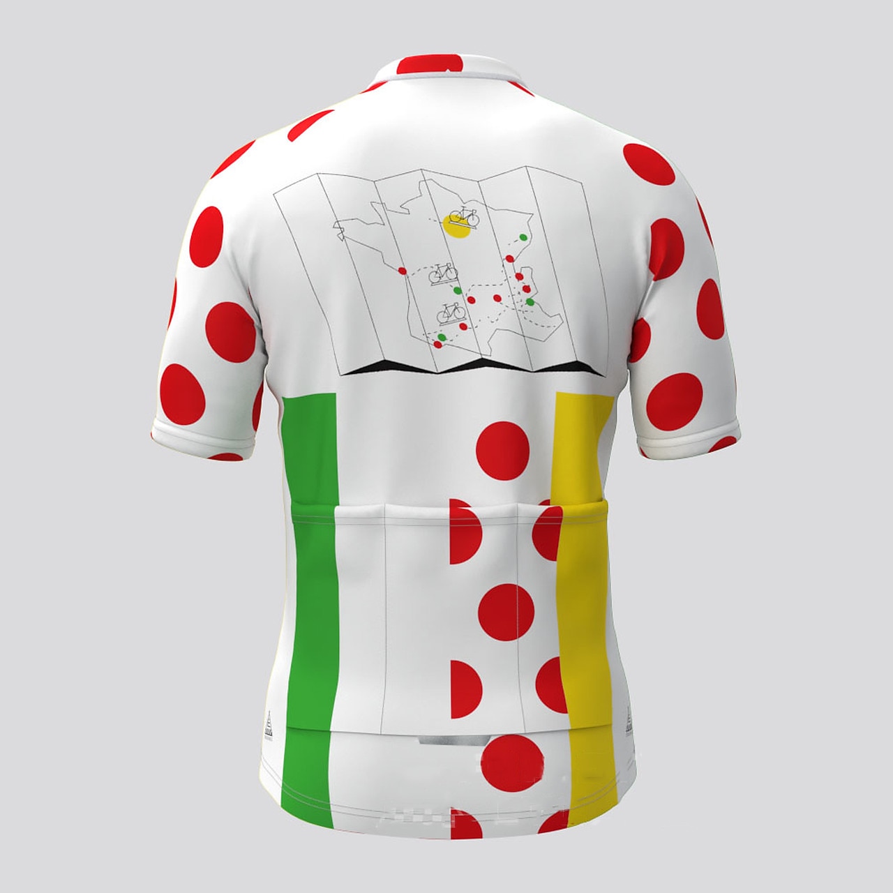 Herr Cykeltröja Kortärmad Cykel Tröja Överdelar med 3 bakfickor Bergscykling Vägcykling Andningsfunktion Snabb tork Fuktabsorberande Reflexremsa Svart Vit Gul Prickig Polyester sporter Kläder 2025 - $23.19 –P12