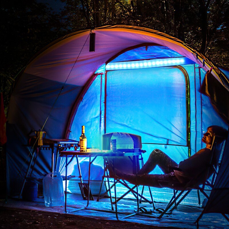 LED Camping Light Outdoor Inflatable Tube Light Portable Foldable USB Interface Tube Light Outdoor Emergency Travel Hiking Camping Tent Light Emergency Lighting 2025 - $30.99 –P8
