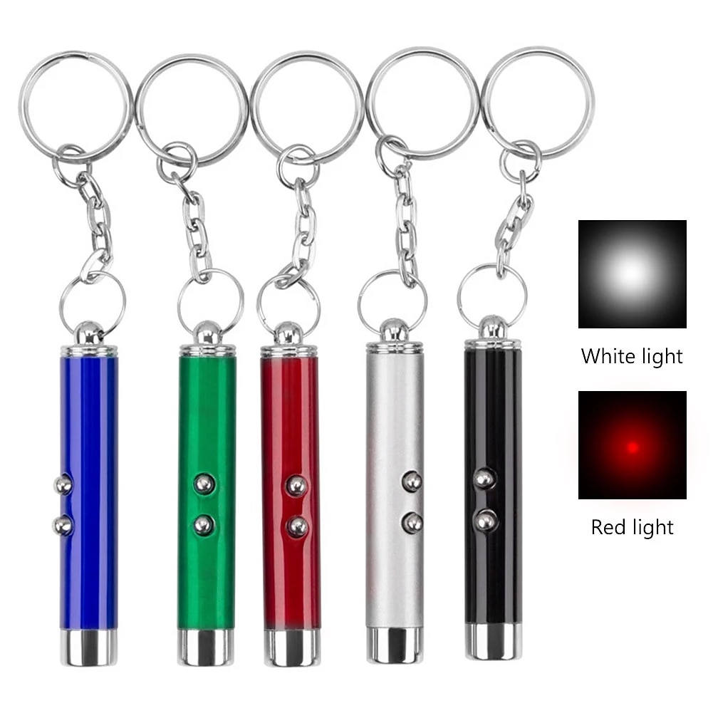 3PCS Laser Pointer Toy Mini Cat Dog Fun Pointer Red Light Laser LED Training Torch Pet Toys Pen 2-In-1 Cat Pet Toy Red Laser Light LED Pointer 2025 - $15.49 –P2