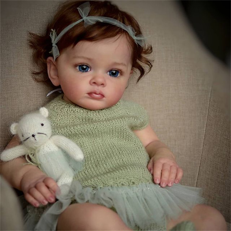 24-Zoll-Reborn-Baby-Puppe Reborn-Puppe Tutti Kleinkind Mädchen mit Genesis-Farbe hochwertige 3D-Haut mehrere Schichten Malerei sichtbare Ader 2025 - $175.99 –P2