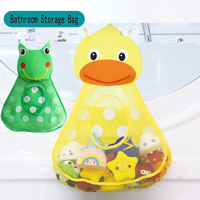 Kid Baby Bath Toy Mesh Net Storage Bag Suction Cup Bathroom Organiser Multilayer 