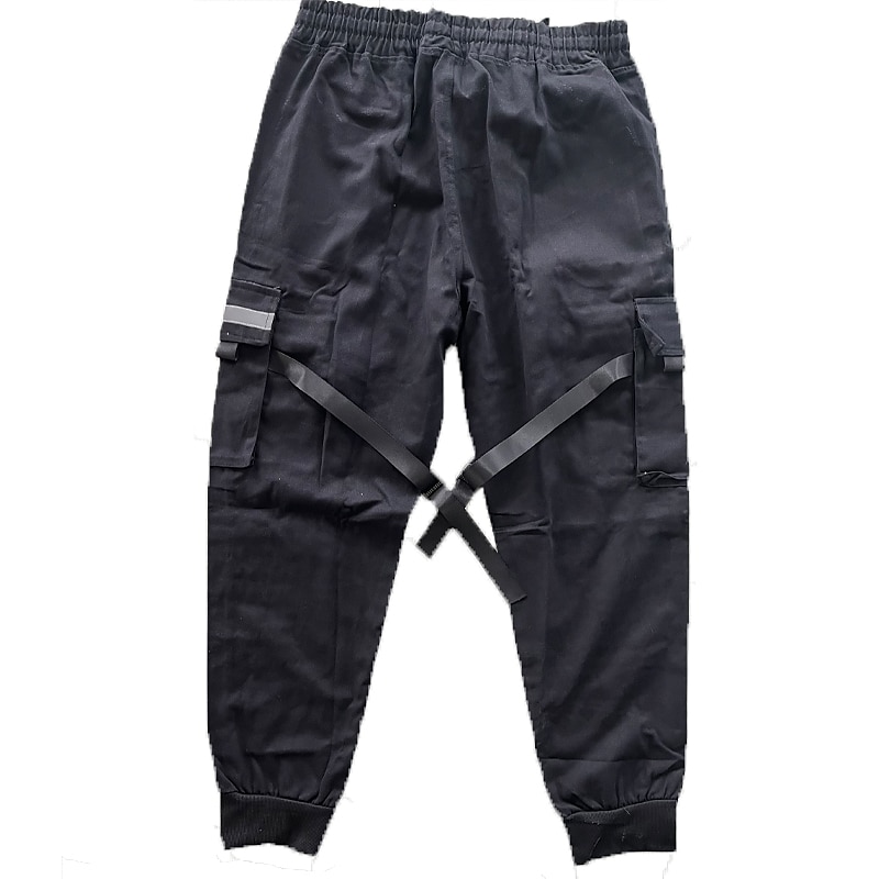 2022 Men's Elastic Belt Pocket Pants Casual Trousers New Design Pants Cargo  Joggers Pants
