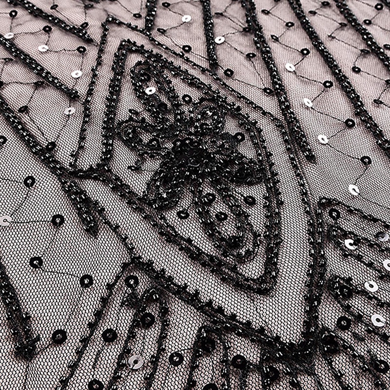 Rugido 20s 1920s Maxi Hasta el Tobillo Vestidos Vestido de noche Vestido de fiesta de graduación Normal Mangas cortas El gran Gatsby charlestón Invitado a la boda Lentejuelas Geométrico Corte 2026 - $56.99 –P16