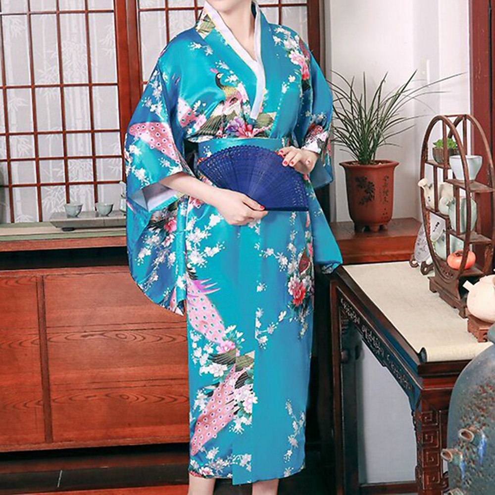 Mujer Yukata Túnica Kimono japonés tradicional Mascarada Adultos Abrigo de kimono Fiesta 2026 - $39.99 –P14