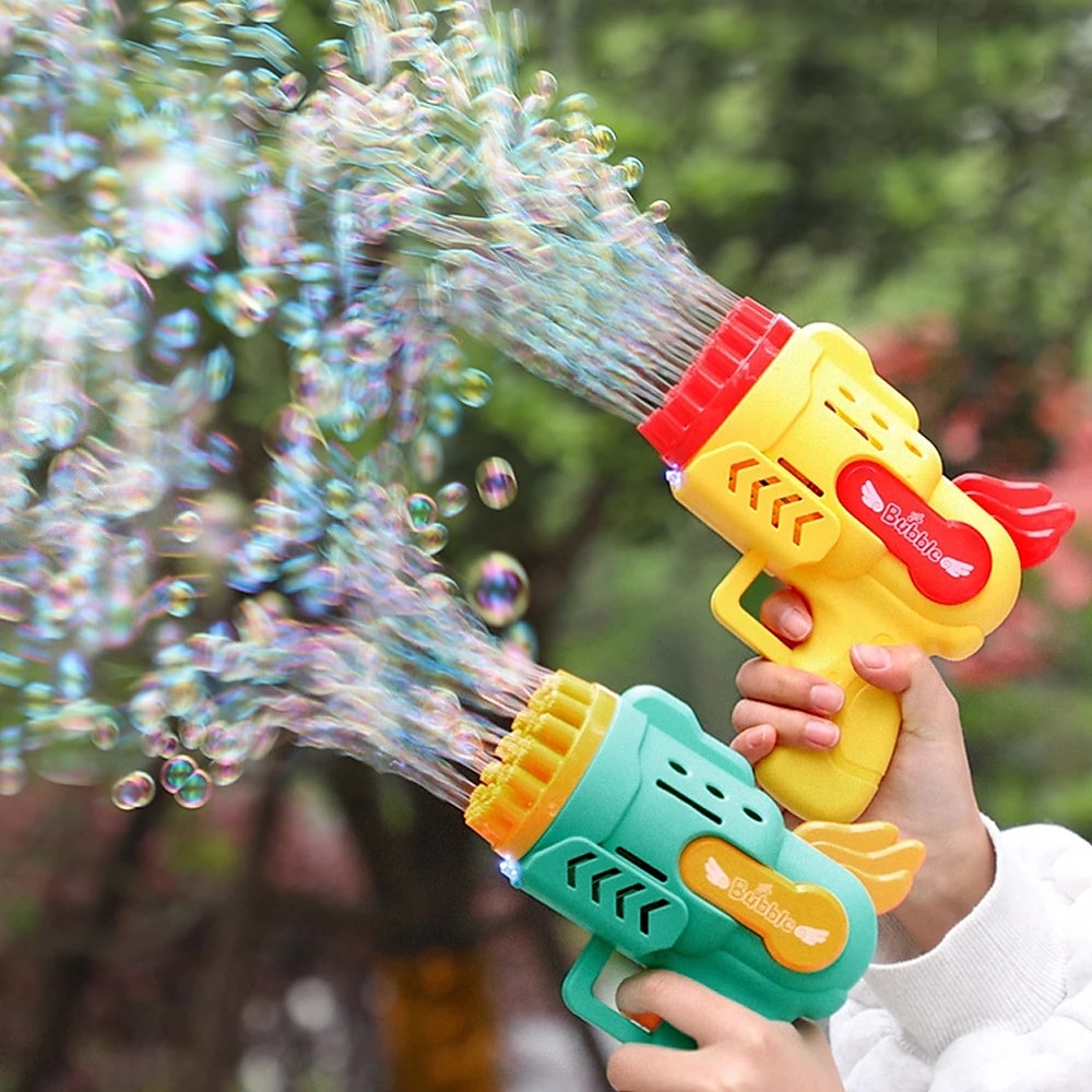 raket bubbelpistol 29 håls automatisk såpbubblor maskin utomhusleksak för barn födelsedagspresenter bröllopsfest sommarpojkar present 2025 - $21.99 –P3