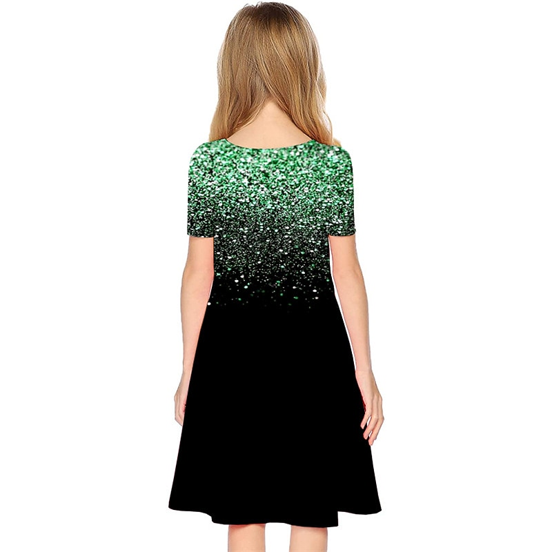 Mädchen' 3D Graphic Kleid Kurzarm 3D-Druck Sommer Frühling Urlaub Täglich Festtage Kuschelig Brautkleider schlicht Süß kinderkleidung 3-12 Jahre A Linie Kleid Übers Knie Regular Fit 2026 - $15.99 –P6