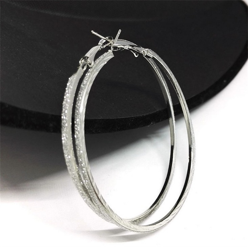 Mulheres Brincos Chique & Moderno Festa Cor imaculada Brinco / Casamento / Dourado / Preto / Prateado / Outono de 2026 por $8.49 –P5