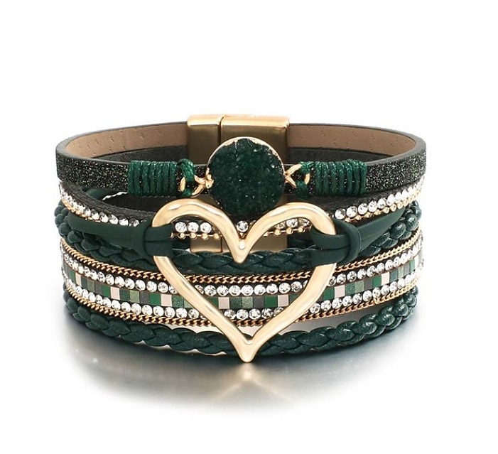1pc Magnetverschluss Boho Wickelarmbänder Ledermanschette Armreif Perlenarmbänder für Frauen stapelbar Unendlichkeitsarmbänder Schmuck 2025 - $12.99 –P16